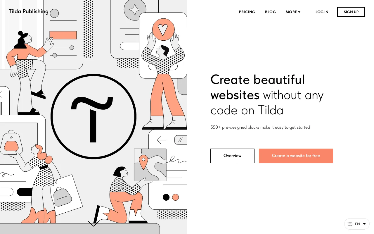 Tilda interface screenshot