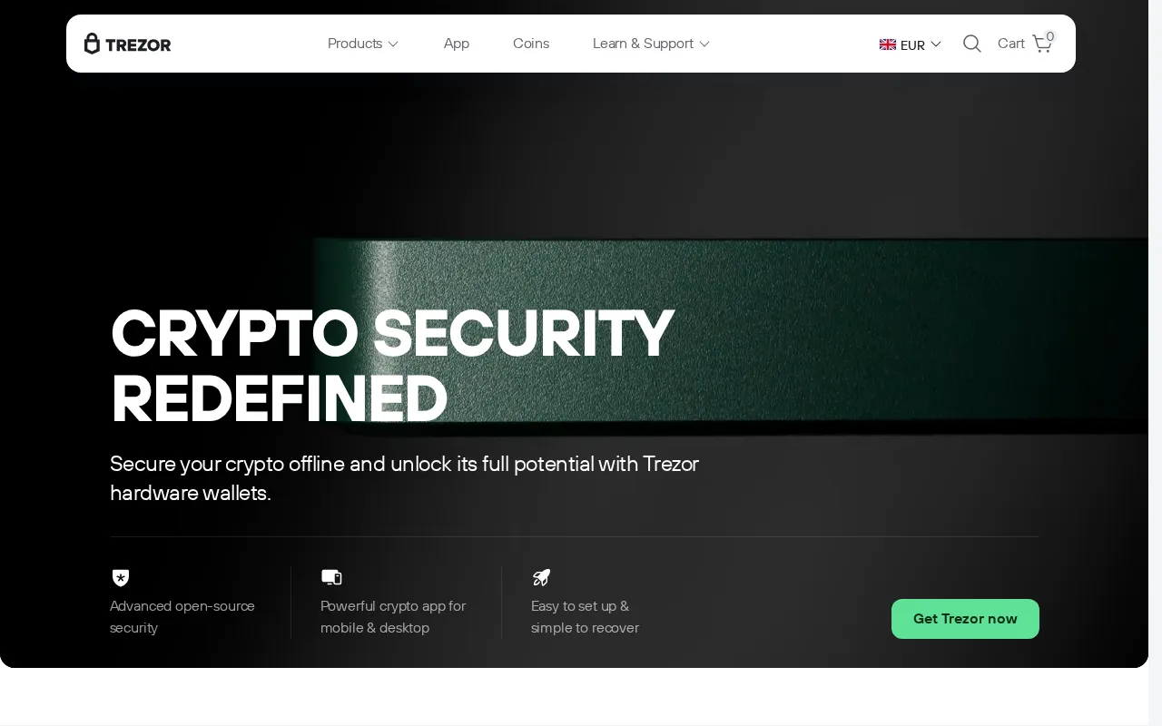 Trezor interface screenshot