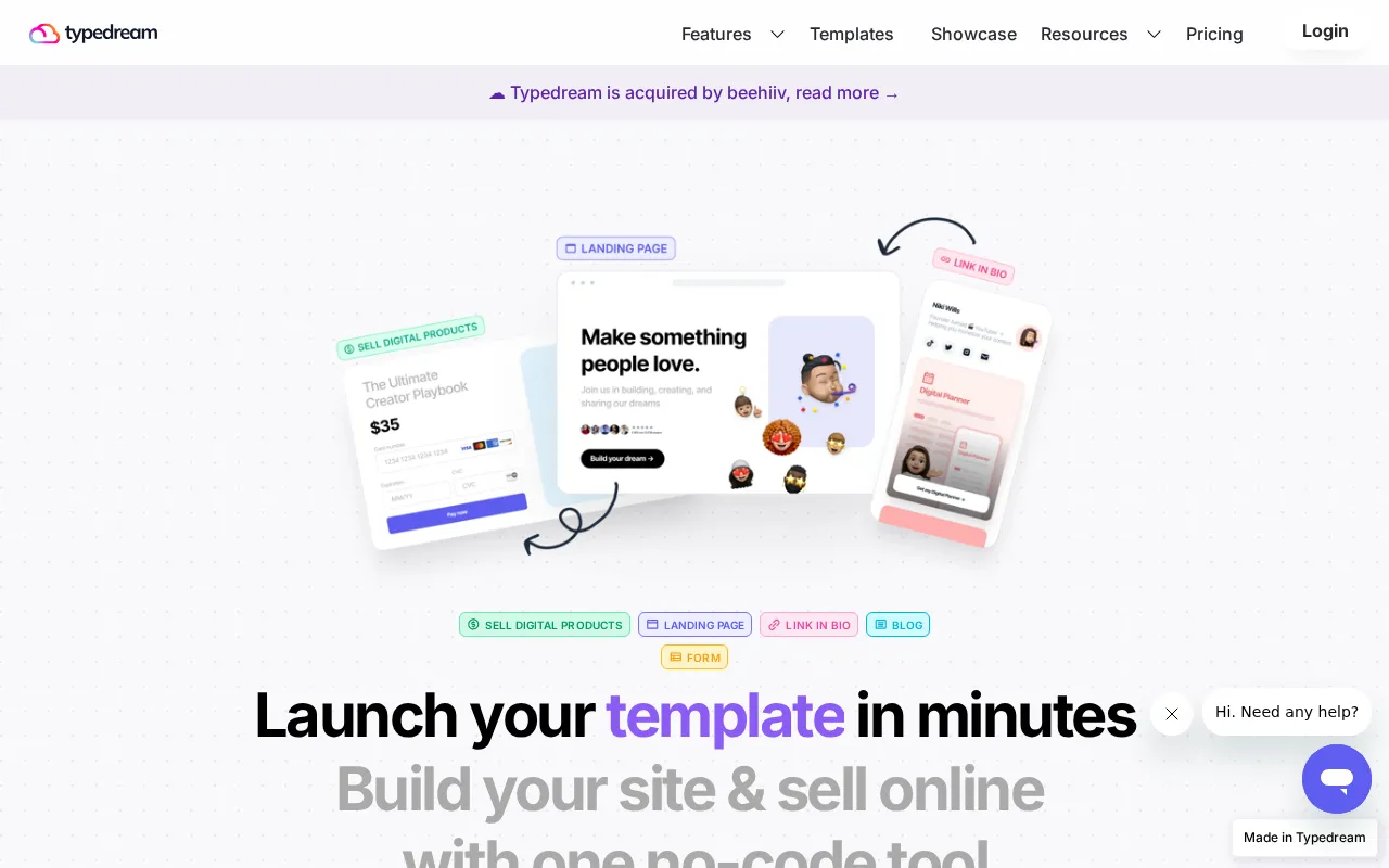 Typedream interface screenshot