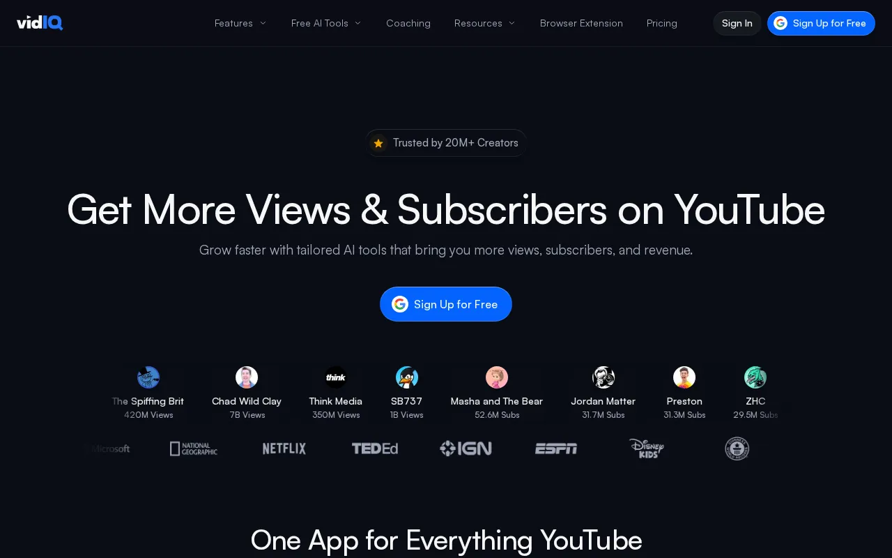 vidIQ AI interface screenshot