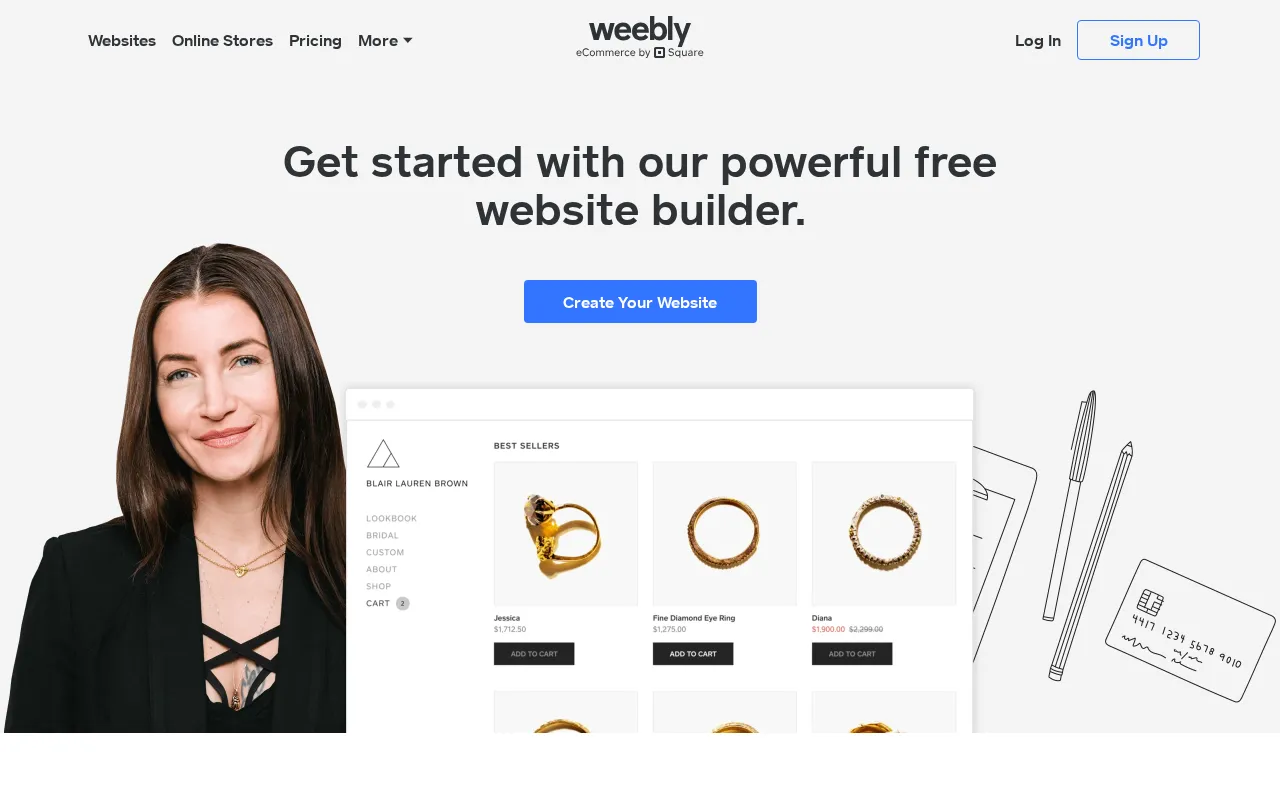 Weebly interface screenshot