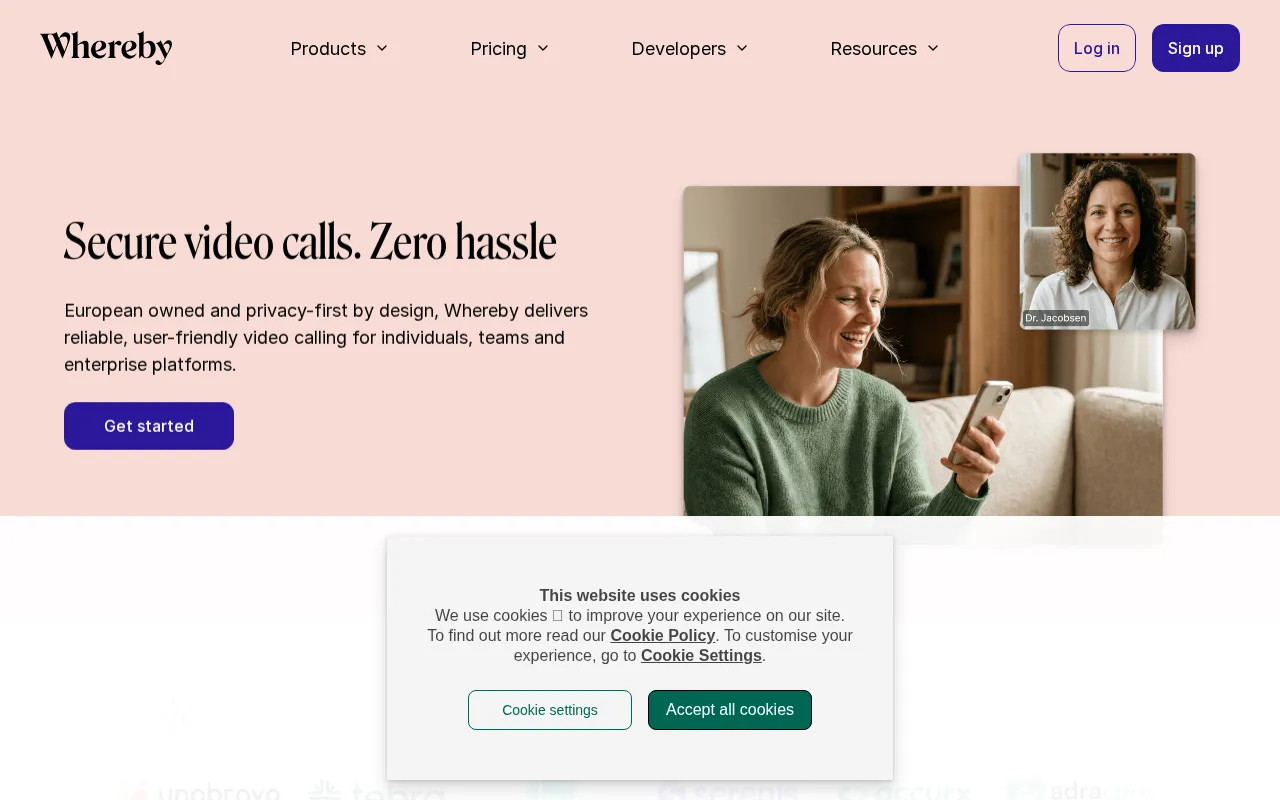 Whereby interface screenshot
